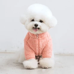 BiteMe Outerwear Fleece Zip-Up Jacket Salmon