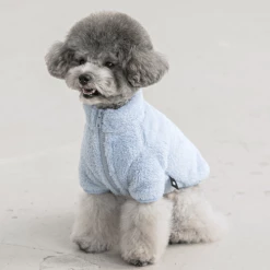 BiteMe Outerwear Fleece Zip-Up Jacket Blue