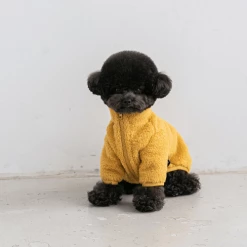 BiteMe Fleece Zip-Up Jacket Mustard Outerwear