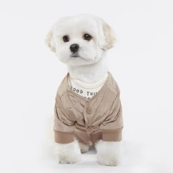 Trois Point Army Quilted Blazer Beige