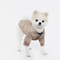 Trois Point Army Quilted Blazer Beige