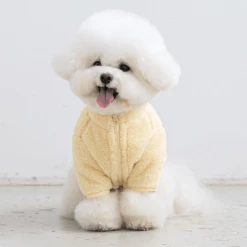 BiteMe Fleece Zip-Up Jacket Yellow