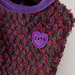 Cote A Cote Wear Boucle Cardigan Plum