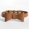 Pipolli Bow Leather Collar Brown Walk