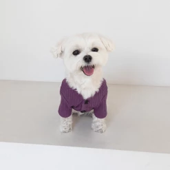 Cote A Cote Wear Floral Embroidered Cardigan Purple