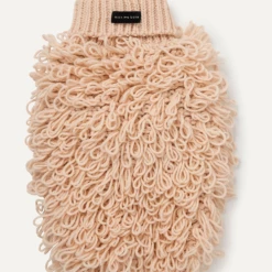 Max-bone Wear Curly Knit Sweater Peach