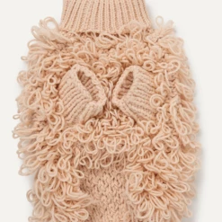 Max-bone Wear Curly Knit Sweater Peach
