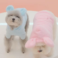 Hey Jerry Wear Teddy Bear Fur Hoodie Pink