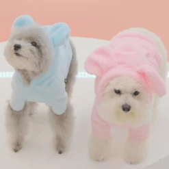 Hey Jerry Wear Teddy Bear Fur Hoodie Pink