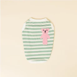 Lila Dog Dot Bear Tank Green