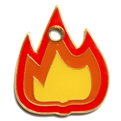 Trill Paws Style Flame Collar Charm