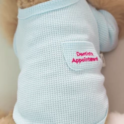 Dentists Appointment Wear Waffle Crop Tee Blue