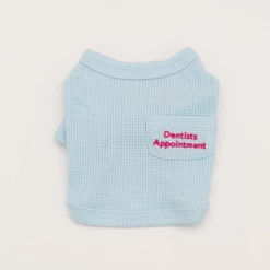 Dentists Appointment Wear Waffle Crop Tee Blue