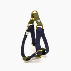 Eat Play Wag Navy Olive Step In Harness