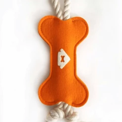 House Dogge Play Binky Tug Toy Orange