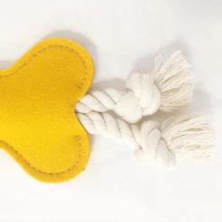 House Dogge Binky Tug Toy Yellow