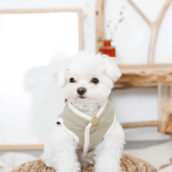 Mon Cheri Color Scheme Quilted Vest Khaki