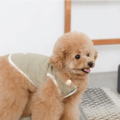 Mon Cheri Color Scheme Quilted Vest Khaki