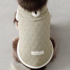 Mon Cheri Color Scheme Quilted Vest Khaki