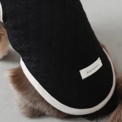 Mon Cheri Outerwear Color Scheme Quilted Vest Black