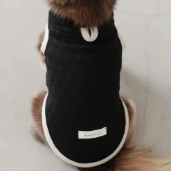 Mon Cheri Outerwear Color Scheme Quilted Vest Black