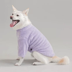 BiteMe Large Fleece Zip-Up Jacket Lilac