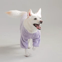 BiteMe Large Fleece Zip-Up Jacket Lilac