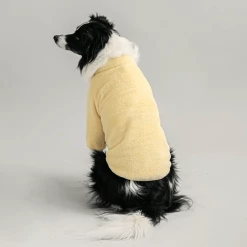 BiteMe Outerwear Large Fleece Zip-Up Jacket Yellow