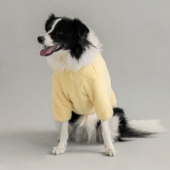 BiteMe Outerwear Large Fleece Zip-Up Jacket Yellow