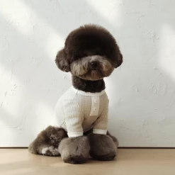 Chiot Bebe Waffle Tee Beige