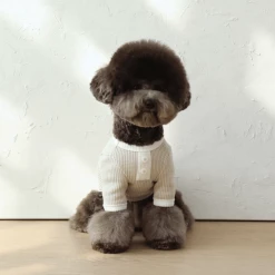 Chiot Bebe Waffle Tee Beige