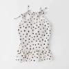 Mon Cheri New Dot Shoulder Ribbon Dress Ivory