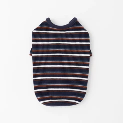 Mon Cheri Multi-Border Ribbed Pullover Navy New
