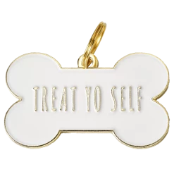 Two Tails Pet Company Treat Yo Self Collar Charm White Style