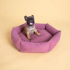 Velvet Hippo Canvas Hex Cushion - Sunset Live