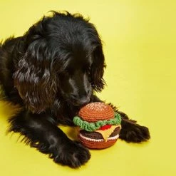 Ware Of The Dog Hand Knit Hamburger Toy