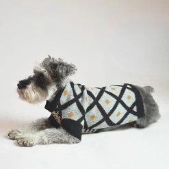 Ware Of The Dog Contrast Pattern Jacquard Sweater