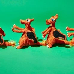 Ware Of The Dog Hand Crochet Dragon Toy