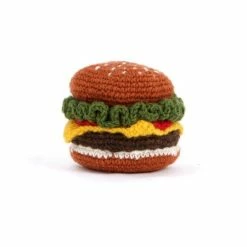 Ware Of The Dog Hand Knit Hamburger Toy