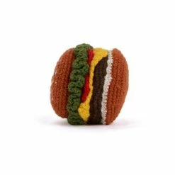 Ware Of The Dog Hand Knit Hamburger Toy