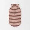 Mon Cheri Striped High Neck Top Rust