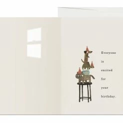 Red Cap Cards Everyone Is Excited Birthday Card Paper