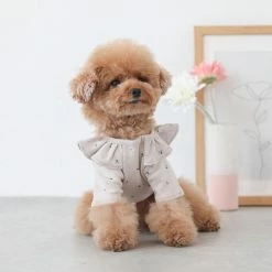 Mon Cheri Berry Frill Top Tan Wear