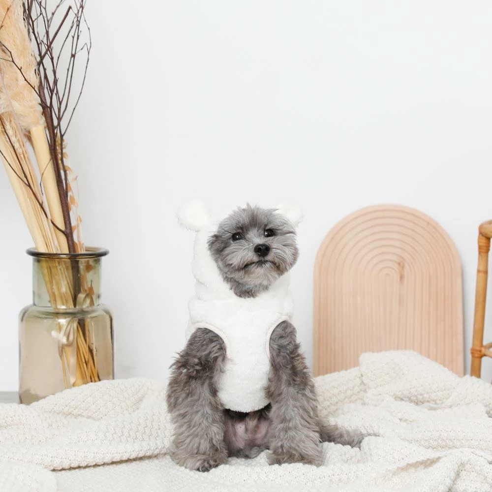 Wholesale 🥰 Mon Cheri Kuma Bear Fleece Hoodie Ivory Wear 👍 10 Mon Cheri Kuma Bear Fleece Hoodie Ivory Wear