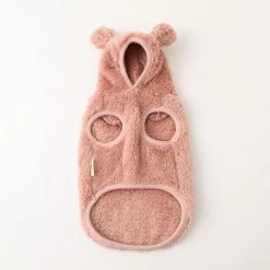 Mon Cheri Kuma Bear Fleece Hoodie Pink