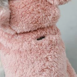 Mon Cheri Kuma Bear Fleece Hoodie Pink