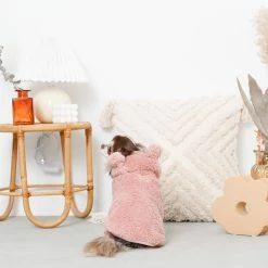 Mon Cheri Kuma Bear Fleece Hoodie Pink