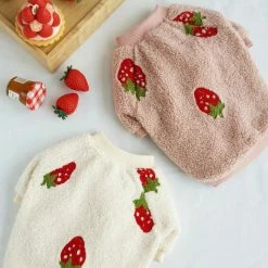 NK Pup Strawberry Fleece Ivory