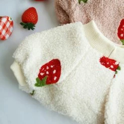 NK Pup Strawberry Fleece Ivory