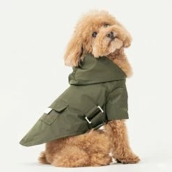 Pehom NYC Outerwear Hooded Raincoat Green